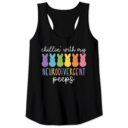 Chillin With My Neurodivergent Peeps Tank Tops, Special Education Shirt, Autism Shirt, Awareness Day Shirt, Autism Mom Shirt, Autistic Tee