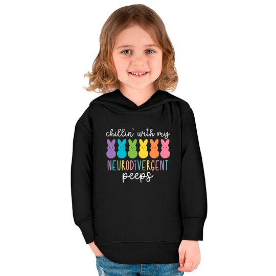 Chillin With My Neurodivergent Peeps Kids Pullover Hoodies, Special Education Shirt, Autism Shirt, Awareness Day Shirt, Autism Mom Shirt, Autistic Tee