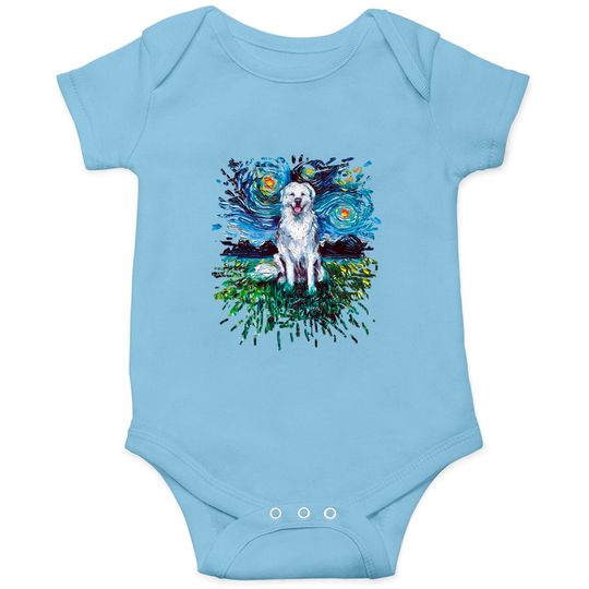 Great Pyrenees Night (splash version) - Great Pyrenees - Onesies