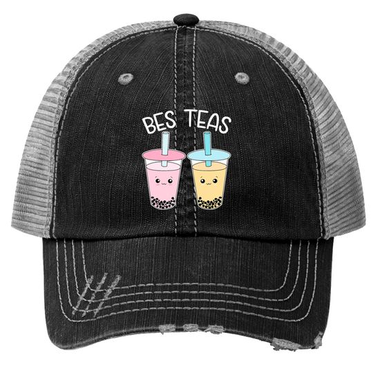Bes Teas-Besties Bubble-Tea Cute Boba-Best-Friends Trucker Hats