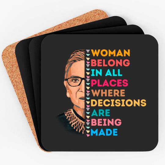 Rbg Women's Rights Ruth Bader Ginsburg Coasters