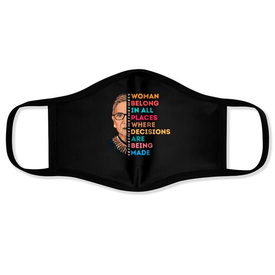 Rbg Women's Rights Ruth Bader Ginsburg Face Masks