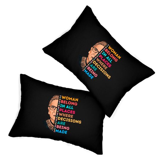 Rbg Women's Rights Ruth Bader Ginsburg Lumbar Pillows