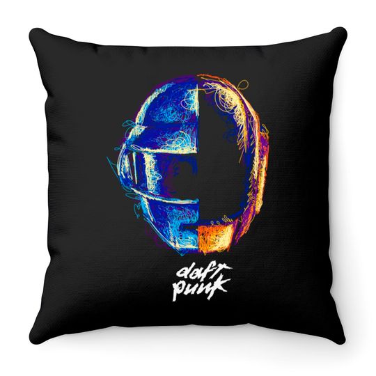 Discover Daft Punk Scribble - Daft Punk Scribble - Throw Pillows