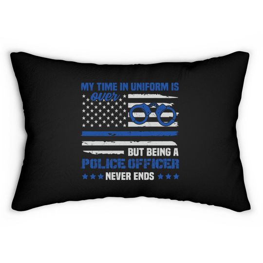 Discover Retired Police Law Enforcement Thin Blue Line Lumbar Pillows