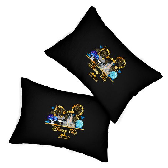 Personalized Disney Family Lumbar Pillows, Disney Mickey Minnie Lumbar Pillows, Disneyworld Lumbar Pillows 2022