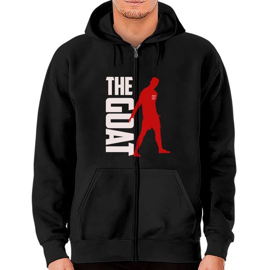 Ronaldo _ the Goat Zip Hoodies