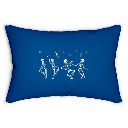 Dancing Skeletons Funny Skeleton Dance Lumbar Pillows