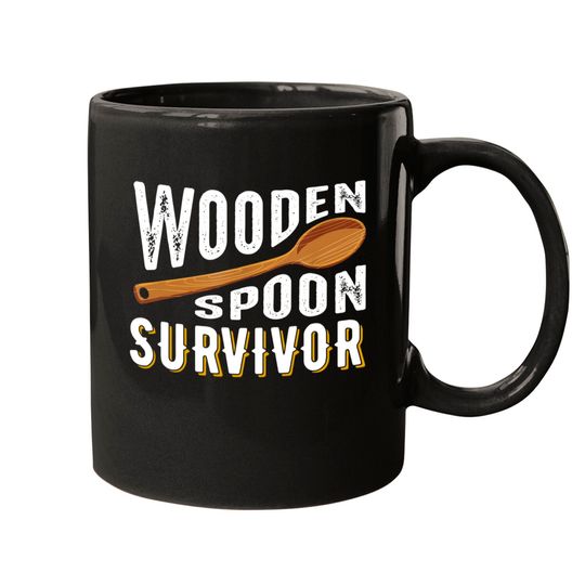 Survivor Mugs Wooden Spoon Survivor Champion Funny Gift
