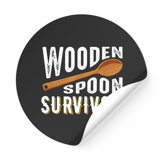 Survivor Stickers Wooden Spoon Survivor Champion Funny Gift