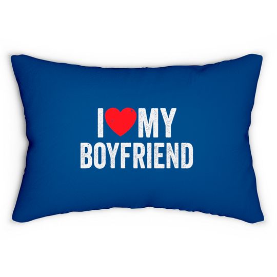 I Red Heart My Boyfriend BF I Love My Boyfriend Lumbar Pillows