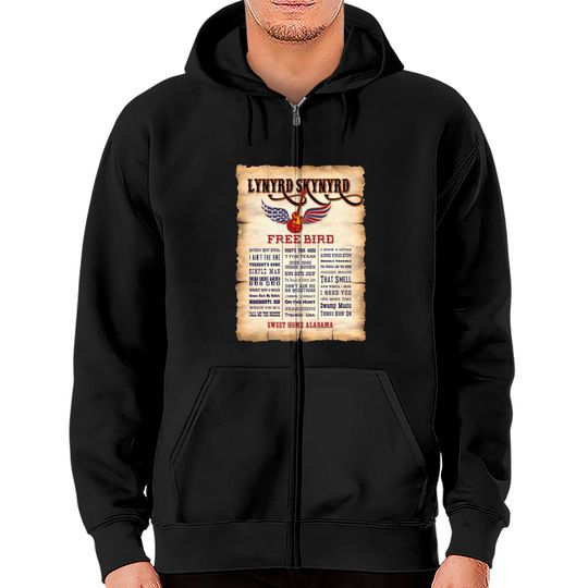 lynyrd skynyrd - Lynyrd Skynyrd Hard Rock Band - Zip Hoodies
