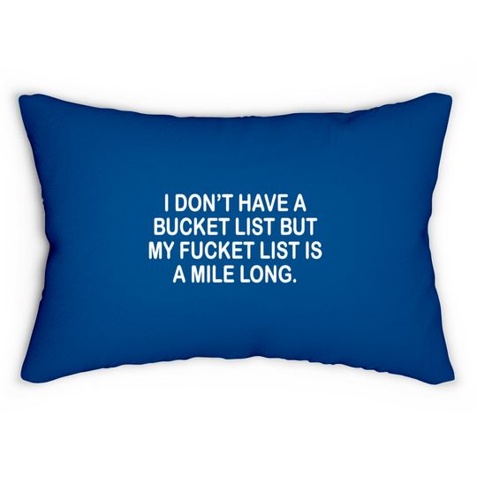 Discover BUCKET LIST Lumbar Pillows