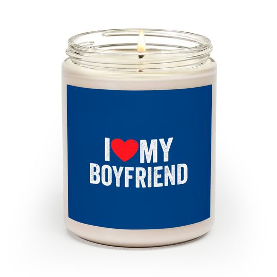 Discover I Red Heart My Boyfriend BF I Love My Boyfriend Scented Candles