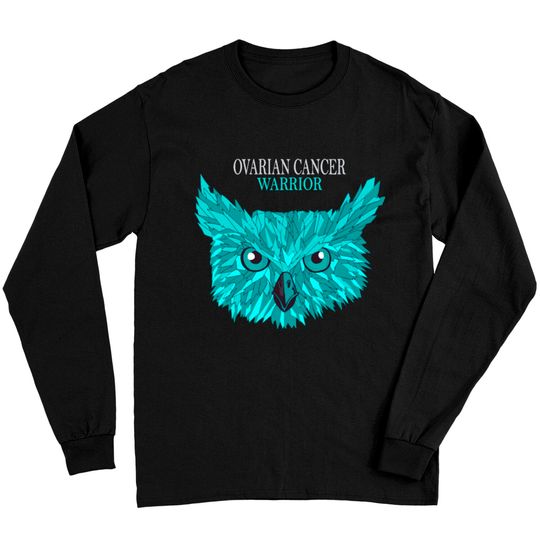 Ovarian Cancer Warrior Teal Ribbon Long Sleeves