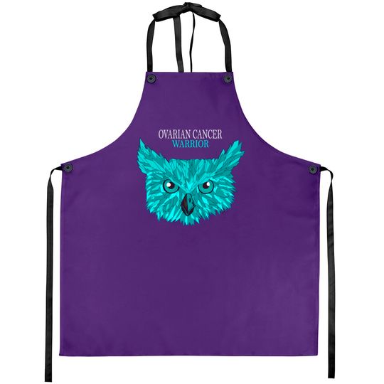 Ovarian Cancer Warrior Teal Ribbon Aprons