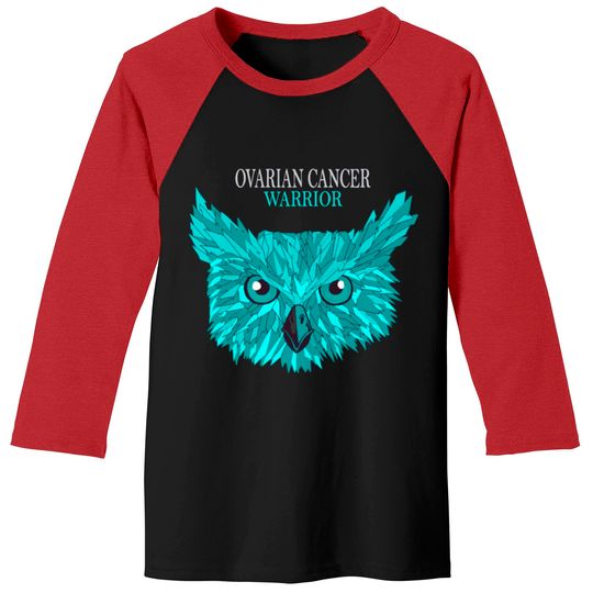 Ovarian Cancer Warrior Teal Ribbon Baseball Tees