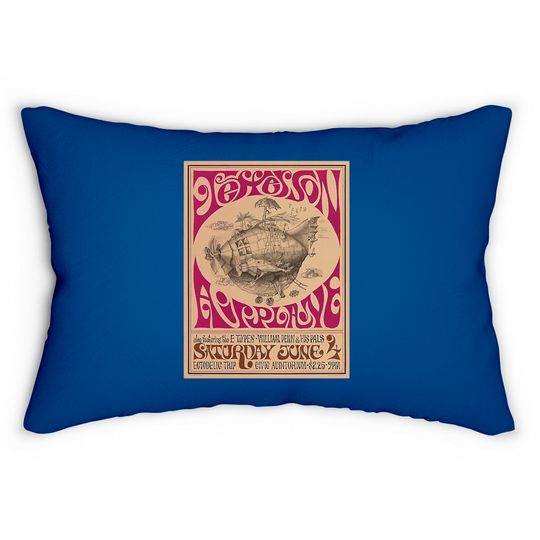 Jefferson Airplane Vintage Poster Classic Lumbar Pillows