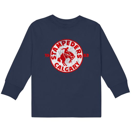 Discover Defunct - Calgary Stampeders Hockey - Canada -  Kids Long Sleeve T-Shirts