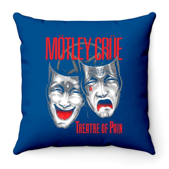 Motley Crue Theatre of Pain Rock Metal Throw Pillow Throw Pillows