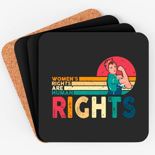 Women's Rights Are Human Rights Feminist Feminism Coasters