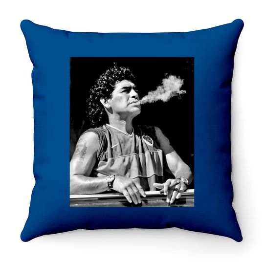 SMOKING MY LIFE - Diego Maradona - Throw Pillows