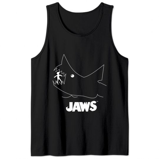 Jaws Chalk Board Movie Tank Tops