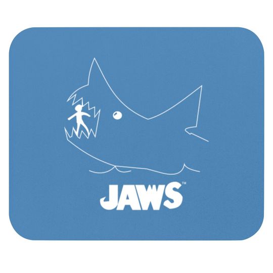 Jaws Chalk Board Movie Mouse Pads