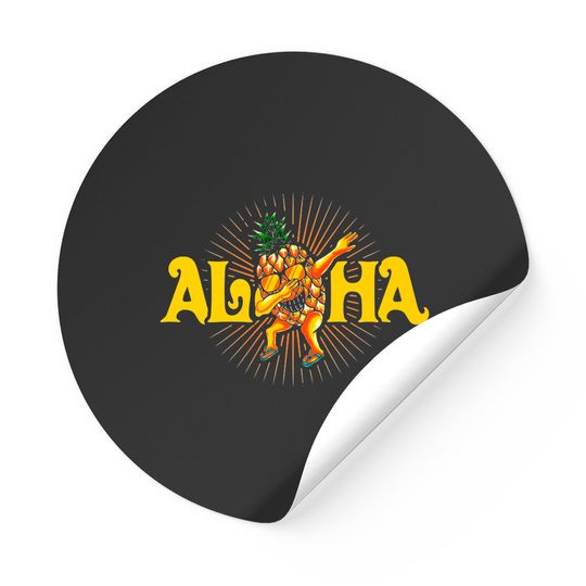 Discover Dabbing Pineapple Aloha Sunglasses Summer Hawaii - Aloha Pineapple - Stickers