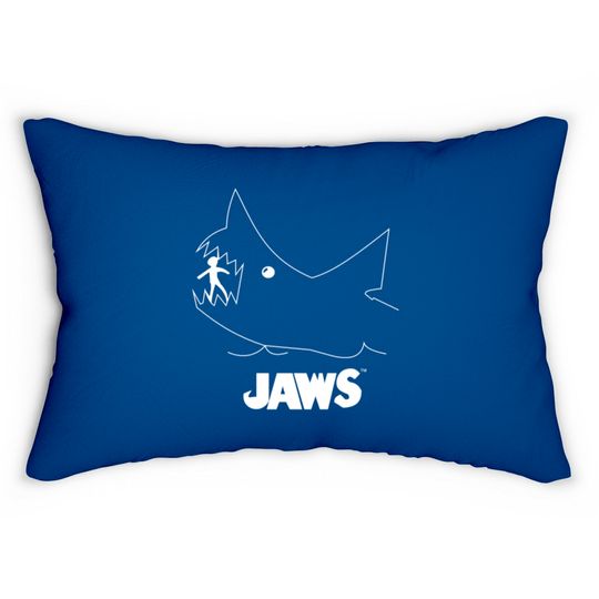 Jaws Chalk Board Movie Lumbar Pillows