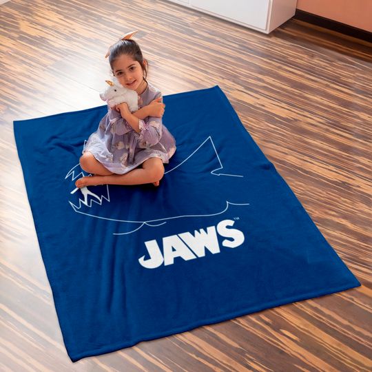 Jaws Chalk Board Movie Baby Blankets