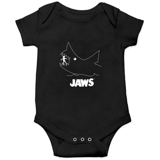 Jaws Chalk Board Movie Onesies