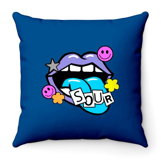 Olivia Rodrigo Sour Throw Pillows, Olivia Rodrigo  Sour Tour 2022 Throw Pillows