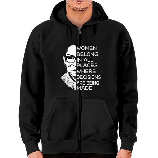 Vintage Notorious RBG - Ruth Bader Ginsburg Zip Hoodies