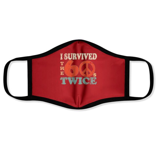 I Survived The Sixties 60S Twice Face Masks