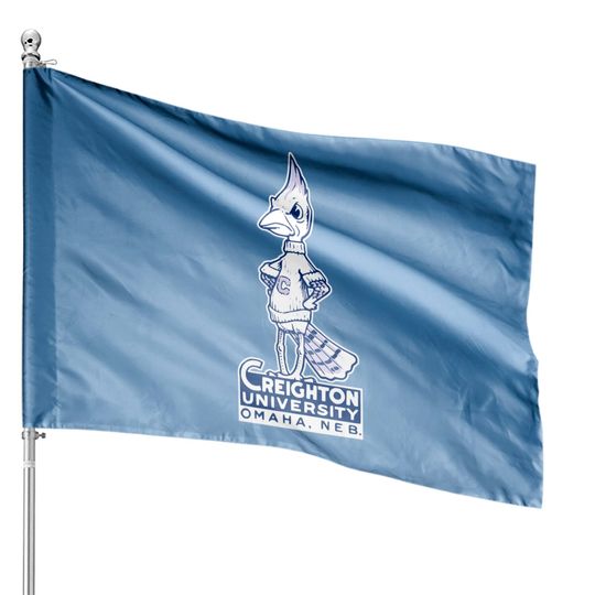 Restored Bluejays Design #1 - Creighton University - House Flags