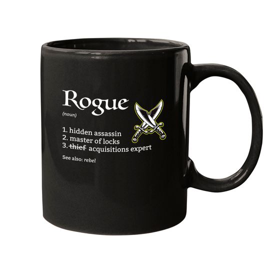 Rogue Class Definition Dungeons and RPG Dragons Mugs