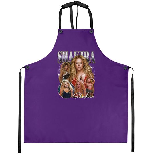 SHAKIRA Vintage Apron - Shakira 90s bootleg retro Aprons