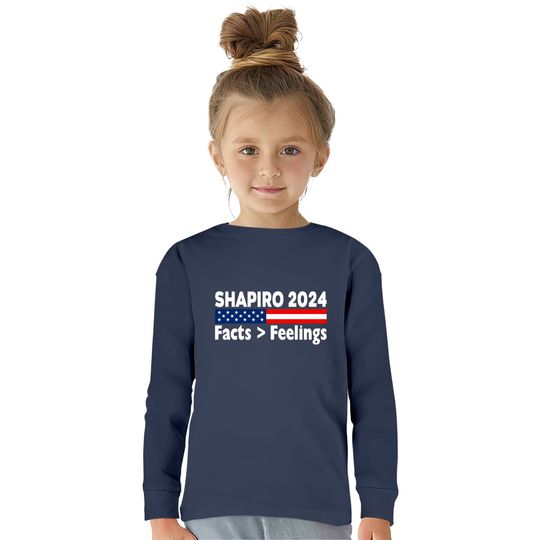 Ben Shapiro 2024 Facts Feelings T shirt  Kids Long Sleeve T-Shirts