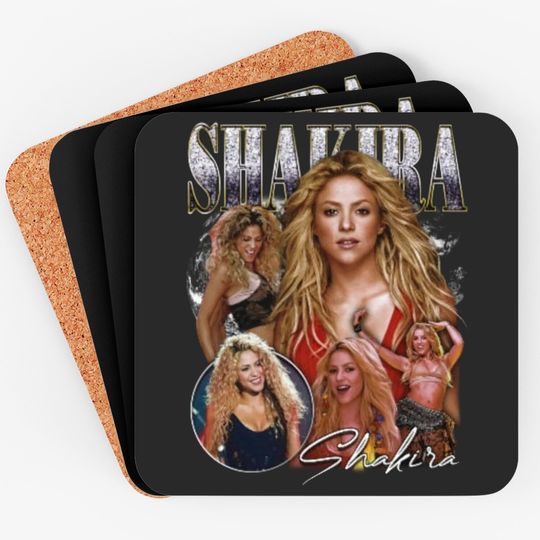 Discover SHAKIRA Vintage Coaster - Shakira 90s bootleg retro Coasters