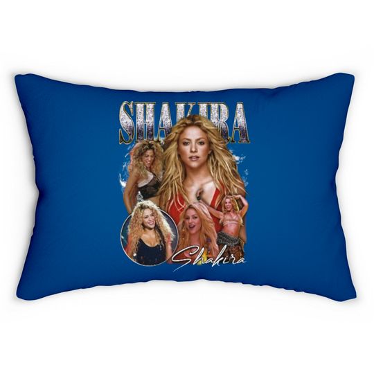 SHAKIRA Vintage Lumbar Pillow - Shakira 90s bootleg retro Lumbar Pillows