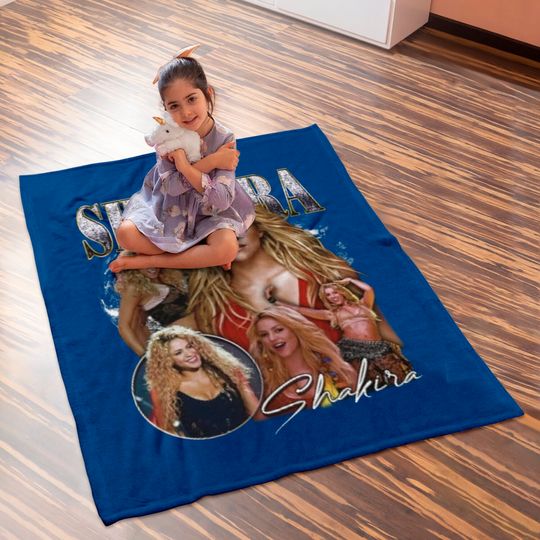 SHAKIRA Vintage Baby Blanket - Shakira 90s bootleg retro Baby Blankets