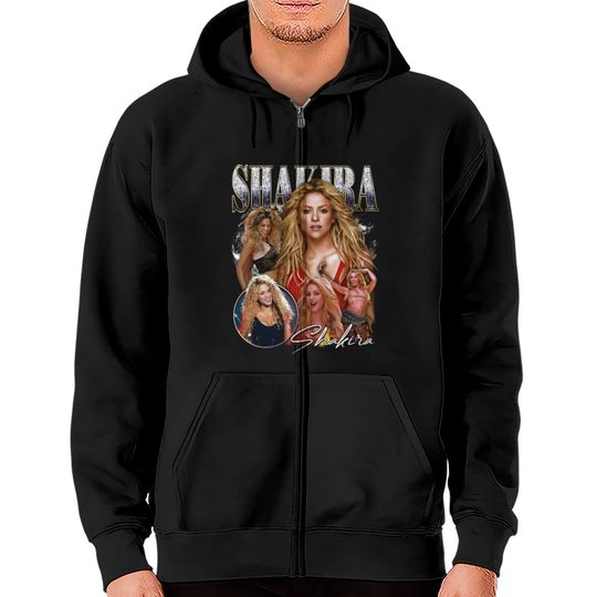 SHAKIRA Vintage shirt - Shakira 90s bootleg retro Zip Hoodies