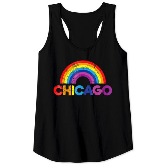 Discover Chicago Rainbow LGBT Gay Pride Parade T Tank Tops