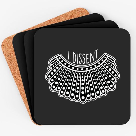 I Dissent Collar - Rbg - Coasters