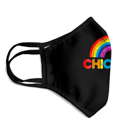 Chicago Rainbow LGBT Gay Pride Parade T Face Masks