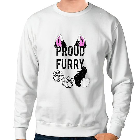 Discover Proud Furry  Furries Tail and Ears Cosplay Sweatshirts