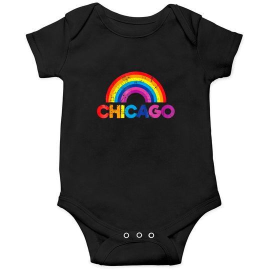 Chicago Rainbow LGBT Gay Pride Parade T Onesies