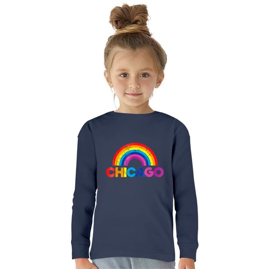 Chicago Rainbow LGBT Gay Pride Parade T  Kids Long Sleeve T-Shirts