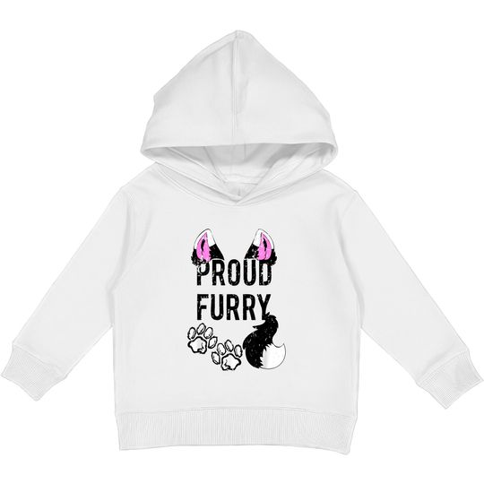 Discover Proud Furry  Furries Tail and Ears Cosplay Kids Pullover Hoodies
